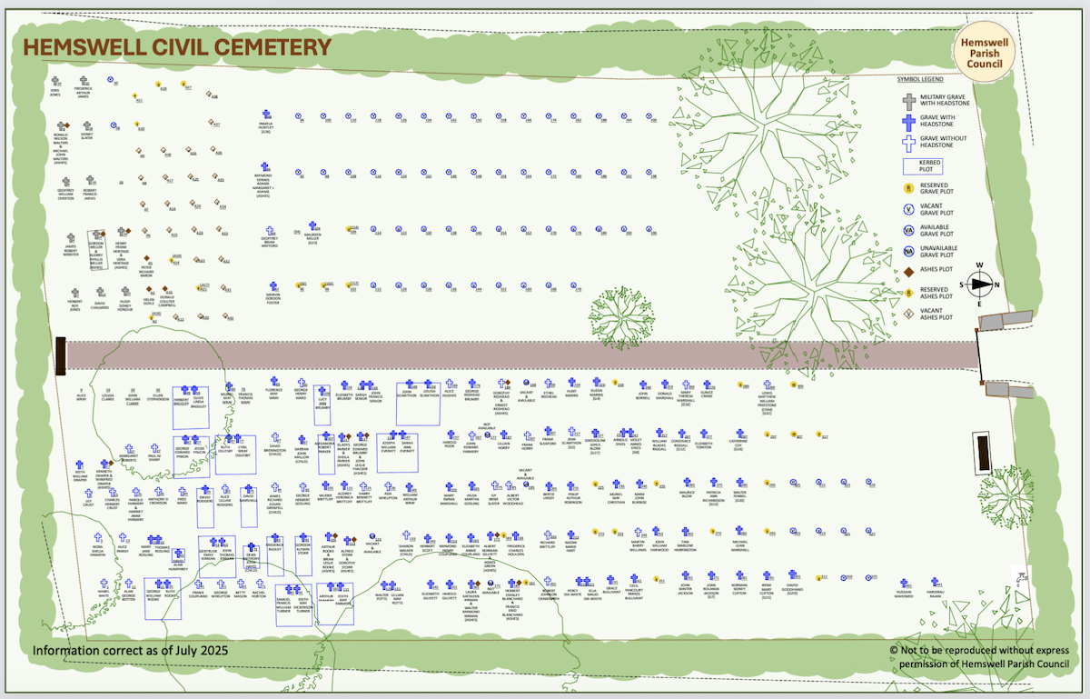 Map of cemetery