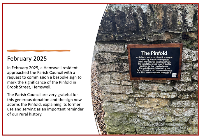 New Pinfold sign