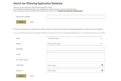 WLDC Planning Applications Database
